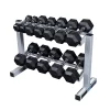 Powerline Compact 2-Tier Hex Dumbbell Rack – Body-Solid (PDR282X)