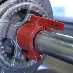 Muscle Clamp Olympic Barbell Collars (Pair) – Body-Solid (BSTMC02) -Detecto Sales body solid red muscle clamps in use