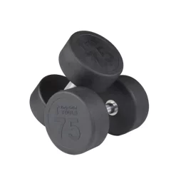 Commercial Round Head Rubber Dumbbell Sets – Body-Solid (SDP) -Detecto Sales bodysolidsdpdumbbells75