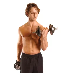 40 Lb. Adjustable Cast Iron Dumbbell Set With Hard Shell Carrying Case – CAP Barbell (RSWB-40TP) -Detecto Sales cap barbell adjustable dumbbells workout