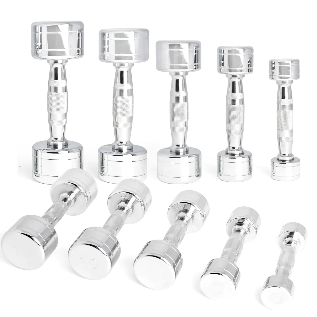 Contoured Handle Chrome Dumbbell Sets – CAP Barbell (SDCG) 2 Contoured Handle Chrome Dumbbell Sets – CAP Barbell (SDCG) - Image 2