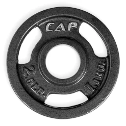 Black Cast Iron Olympic Grip Plates – Cap Barbell (OPHB) -Detecto Sales cap barbell ophb olympic plate 2 5