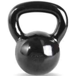 Black Polished Enamel Coated Cast Iron Kettlebell – CAP Barbell (SDK2) -Detecto Sales cap barbell sdk2 030