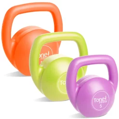 Tone Fitness PVC Coated 30 Lb. Colored Kettlebell Set – CAP Barbell (SDKC2S-TN030)