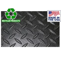 Safe-T-Grip™ Non-Slip Diamond Plate Rolled Rubber - Light Duty 1/4" -- Patriot Sports Flooring (DP-ROLL-1/4)