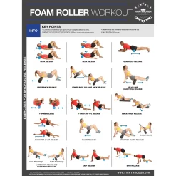 Fighthrough Fitness 18" X 24" Laminated Workout Poster - Foam Roller Exercises – Productive Fitness (FTFR)