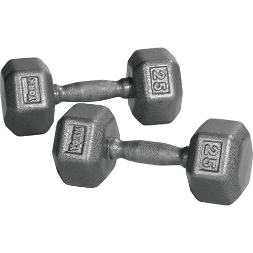 Contour Handle Commercial Pro-Hex Dumbbell Sets -- York (PHX) 1 Contour Handle Commercial Pro-Hex Dumbbell Sets -- York (PHX)