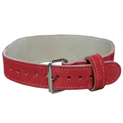 4" Suede Leather Weightlifting Belt – Iron Company (LBSD4) -Detecto Sales lbsd4redbelt