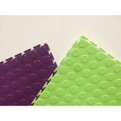 Lock-Tile Interlocking PVC Coin Top Tiles (Box Of 10) | Evertile (LT-COIN) -Detecto Sales locktilecointoplightgreenpurple
