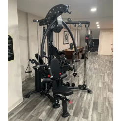 Compact 2 Stack Corner Multi Gym | Muscle D Fitness (MDM-2CM) -Detecto Sales muscle d corner multigym side