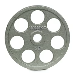E-Z Lift Iron Olympic Revolver Plates With Round Hole Grips – Ivanko (OMEZH) -Detecto Sales omezh35 xlg