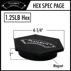 1.25 Lb. Hex Magnetic Add-On Weights (Pair) – PlateMate (PM12H-PAIR) 9 1.25 Lb. Hex Magnetic Add-On Weights (Pair) – PlateMate (PM12H-PAIR) -Detecto Sales platemate pm12h hex specifications