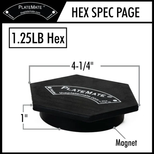 1.25 Lb. Hex Magnetic Add-On Weights (Pair) – PlateMate (PM12H-PAIR) 5 1.25 Lb. Hex Magnetic Add-On Weights (Pair) – PlateMate (PM12H-PAIR) - Image 5