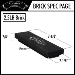 2.5 Lb. Brick Magnetic Add-On Weight (Single) – PlateMate (PM25B) 5 2.5 Lb. Brick Magnetic Add-On Weight (Single) – PlateMate (PM25B) -Detecto Sales platemate pm25b brick specifications