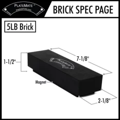5 Lb. Brick Magnetic Add-On Weight (Single) – PlateMate (PM5B) -Detecto Sales platemate pm5b brick specifications
