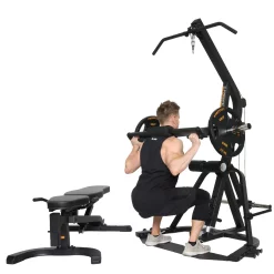 Workbench LeverGym System - Leverage Gym With Bench – Powertec (WB-LS) -Detecto Sales powertec levergym black squat
