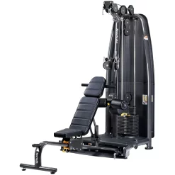 Performance Series Single Stack Functional Trainer Gym With Multi-Angle Bench -- SportsArt (A93)