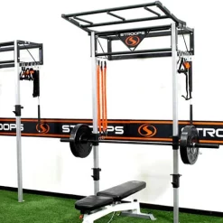 Performance Station Wall-Mounted Rack W/Monkey Bars | STROOPS (PSTATIONMB) -Detecto Sales stroops performance station barbell weights bench 500x500 min