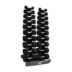 10 Pair Vertical Dumbbell Rack For 5-50 Lb Hex Dumbbell Set – TKO (840VDR10)