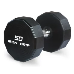 American Made Solid Steel Urethane Dumbbells | Iron Grip (UDBT)