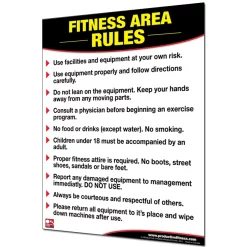 24" X 36" Laminated Fitness Poster / Wall Chart - Fitness Area Rules – Productive Fitness (CFARL)